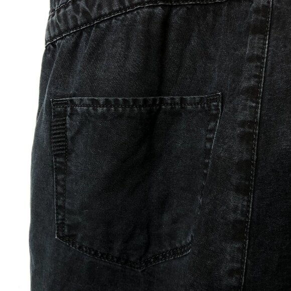 PAIGE Suki Black Pearl Lyocell Denim Relaxed Tapered Leg Jumpsuit - Picture 12 of 16